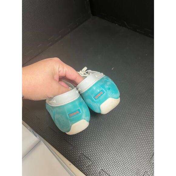 SWIMS Women’s Water Shoes Penny Loafer White Turquoise Rubber Mesh 37.5 US 6.5 - Picture 7 of 7
